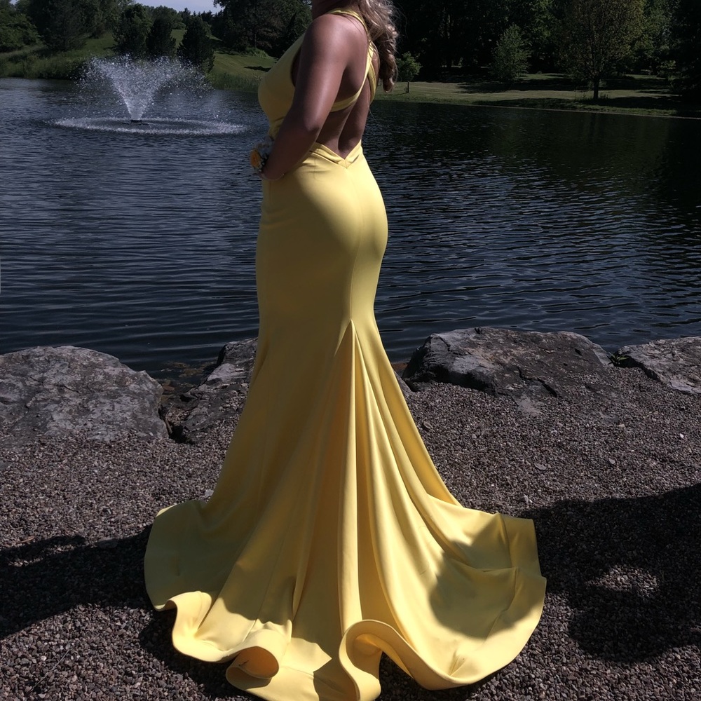 yellow prom dress